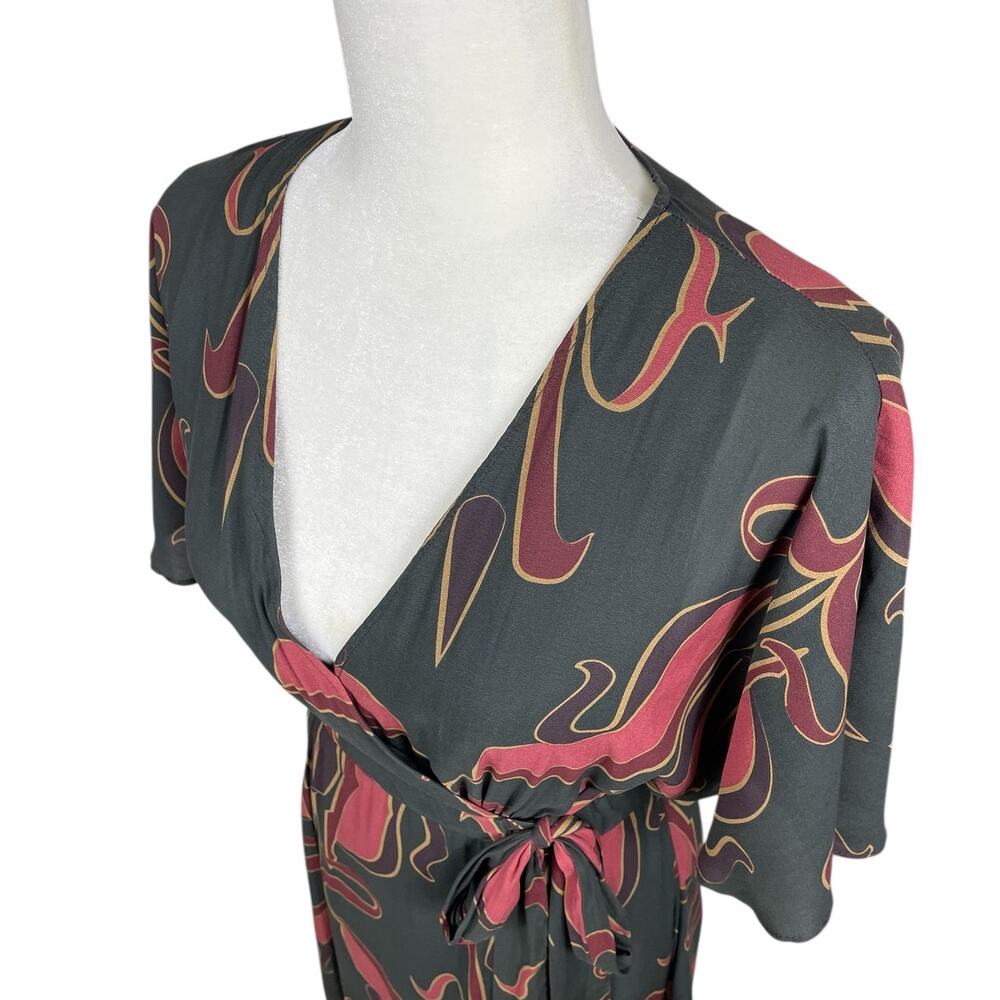 Free People Sweet Escape Floral Maxi Wrap Dress Boho Festival Size XS - Picture 5 of 16